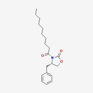 molecular formula C20H29NO3 B3048854 2-Oxazolidinone, 3-(1-oxodecyl)-4-(phenylmethyl)-, (4S)- CAS No. 183665-63-6