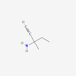 molecular formula C6H11N B3048855 3-Methylpent-1-yn-3-amine CAS No. 18369-96-5