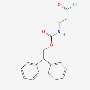 molecular formula C18H16ClNO3 B3048857 Carbamic acid, (3-chloro-3-oxopropyl)-, 9H-fluoren-9-ylmethyl ester CAS No. 183720-79-8