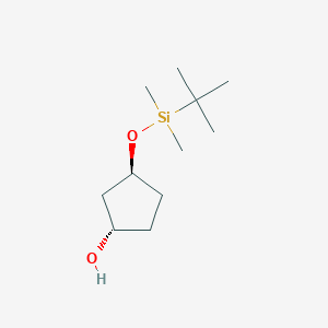 molecular formula C11H24O2Si B3048858 Cyclopentanol, 3-[[(1,1-dimethylethyl)dimethylsilyl]oxy]-, trans- CAS No. 183795-20-2