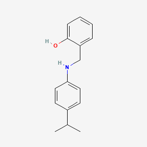 molecular formula C16H19NO B3048861 2-({[4-(Propan-2-yl)phenyl]amino}methyl)phenol CAS No. 183861-00-9