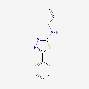 molecular formula C11H11N3S B3048863 5-phenyl-N-(prop-2-en-1-yl)-1,3,4-thiadiazol-2-amine CAS No. 18390-22-2