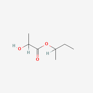 molecular formula C7H14O3 B3048874 Propanoic acid, 2-hydroxy-, 1-methylpropyl ester CAS No. 18449-60-0