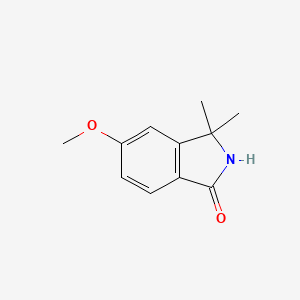 molecular formula C11H13NO2 B3048881 5-甲氧基-3,3-二甲基异吲哚啉-1-酮 CAS No. 184906-29-4