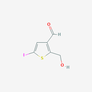 molecular formula C6H5IO2S B3048896 2-(Hydroxymethyl)-5-iodothiophene-3-carbaldehyde CAS No. 185395-87-3