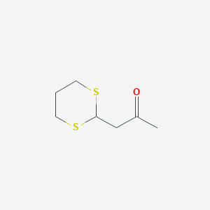 molecular formula C7H12OS2 B3048900 2-Propanone, 1-(1,3-dithian-2-yl)- CAS No. 18554-39-7