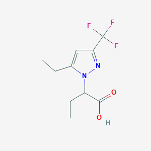 2-[5-Ethyl-3-(trifluoromethyl)-1H-pyrazol-1-yl]butanoic acid