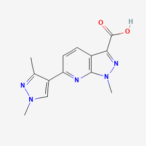 6-(1,3-dimethyl-1H-pyrazol-4-yl)-1-methyl-1H-pyrazolo[3,4-b]pyridine-3-carboxylic acid