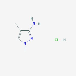 molecular formula C5H10ClN3 B3048908 1,4-dimethyl-1H-pyrazol-3-amine hydrochloride CAS No. 1855911-36-2