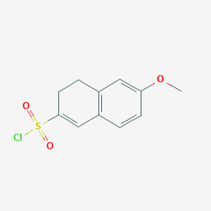 molecular formula C11H11ClO3S B3048925 6-Methoxy-3,4-dihydronaphthalene-2-sulfonyl chloride CAS No. 1864058-20-7