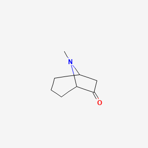 molecular formula C8H13NO B3048935 8-Methyl-8-azabicyclo[3.2.1]octan-6-one CAS No. 18700-22-6