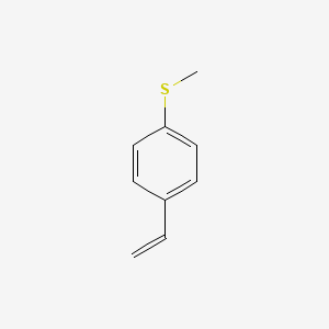 molecular formula C9H10S B3048943 Benzene, 1-ethenyl-4-(methylthio)- CAS No. 18760-11-7