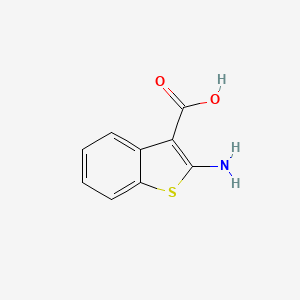 molecular formula C9H7NO2S B3048944 2-Amino-1-benzothiophene-3-carboxylic acid CAS No. 18774-50-0