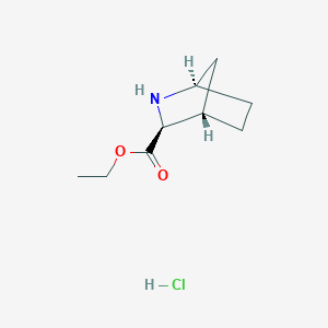 molecular formula C9H16ClNO2 B3048956 ethyl (1R,3S,4S)-2-azabicyclo[2.2.1]heptane-3-carboxylate hydrochloride CAS No. 188057-41-2