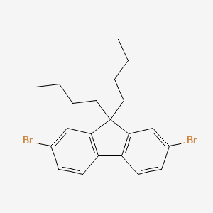 molecular formula C21H24Br2 B3048959 2,7-Dibromo-9,9-dibutyl-9H-fluorene CAS No. 188200-91-1