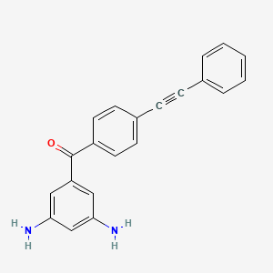 molecular formula C21H16N2O B3048962 Methanone, (3,5-diaminophenyl)[4-(2-phenylethynyl)phenyl]- CAS No. 188479-24-5