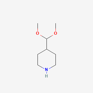 molecular formula C8H17NO2 B3048966 4-(Dimethoxymethyl)piperidine CAS No. 188646-83-5