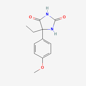 molecular formula C12H14N2O3 B3048973 5-Ethyl-5-(4-methoxyphenyl)imidazolidine-2,4-dione CAS No. 188920-93-6