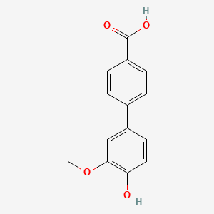 molecular formula C14H12O4 B3048983 4-(4-Carboxyphenyl)-2-methoxyphenol CAS No. 189161-82-8