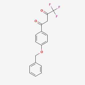 molecular formula C17H13F3O3 B3049010 1-[4-(苯甲氧基)苯基]-4,4,4-三氟丁烷-1,3-二酮 CAS No. 190020-14-5