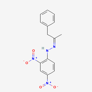 molecular formula C15H14N4O4 B3049023 2,4-dinitro-N-[(Z)-1-phenylpropan-2-ylideneamino]aniline CAS No. 19072-92-5