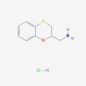 molecular formula C9H12ClNOS B3049031 (2,3-Dihydro-1,4-benzoxathiin-2-yl)methanamine hydrochloride CAS No. 1909319-17-0