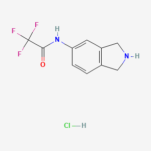 N-(2,3-dihydro-1H-isoindol-5-yl)-2,2,2-trifluoroacetamide hydrochloride