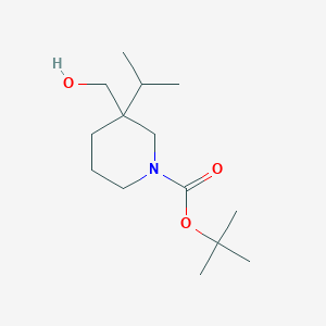 molecular formula C14H27NO3 B3049036 Tert-butyl 3-(hydroxymethyl)-3-(propan-2-yl)piperidine-1-carboxylate CAS No. 1909335-87-0