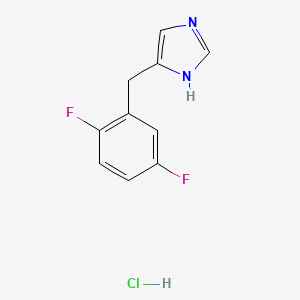 molecular formula C10H9ClF2N2 B3049039 4-[(2,5-difluorophenyl)methyl]-1H-imidazole hydrochloride CAS No. 1909336-90-8