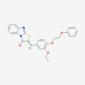 molecular formula C26H22N2O4S B304904 2-[3-ethoxy-4-(2-phenoxyethoxy)benzylidene][1,3]thiazolo[3,2-a]benzimidazol-3(2H)-one 