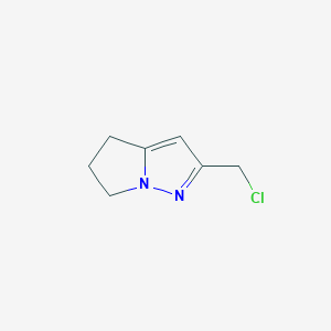 molecular formula C7H9ClN2 B3049040 2-(chloromethyl)-4H,5H,6H-pyrrolo[1,2-b]pyrazole CAS No. 1909337-19-4
