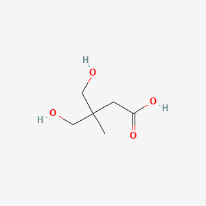 molecular formula C6H12O4 B3049056 4-Hydroxy-3-(hydroxymethyl)-3-methylbutanoic acid CAS No. 191859-22-0