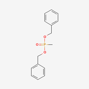 molecular formula C15H17O3P B3049069 Phosphonic acid, methyl-, bis(phenylmethyl) ester CAS No. 19236-58-9