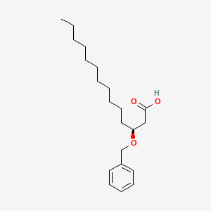 molecular formula C21H34O3 B3049070 Tetradecanoic acid, 3-(phenylmethoxy)-, (S)- CAS No. 192508-66-0