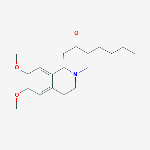 molecular formula C19H27NO3 B3049086 3-Butyl-9,10-dimethoxy-1,3,4,6,7,11b-hexahydrobenzo[a]quinolizin-2-one CAS No. 19328-35-9