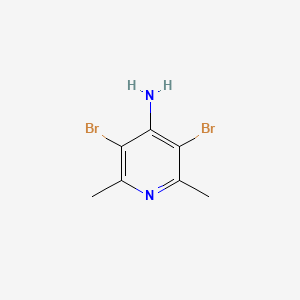 molecular formula C7H8Br2N2 B3049095 3,5-二溴-2,6-二甲基吡啶-4-胺 CAS No. 193690-72-1
