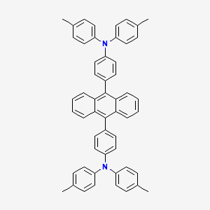 molecular formula C54H44N2 B3049102 N,N'-[Anthracene-9,10-diyldi(4,1-phenylene)]bis[4-methyl-N-(4-methylphenyl)aniline] CAS No. 194296-06-5