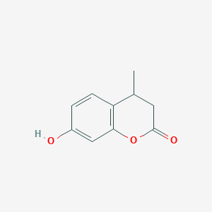 molecular formula C10H10O3 B3049117 7-hydroxy-4-methyl-3,4-dihydro-2H-1-benzopyran-2-one CAS No. 19484-75-4