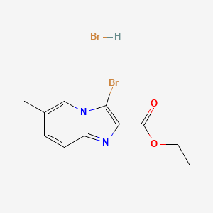 molecular formula C11H12Br2N2O2 B3049124 3-Bromo-6-methyl-imidazo[1,2-a]pyridine-2-carboxylic acid ethyl ester hydrobromide CAS No. 1951438-91-7