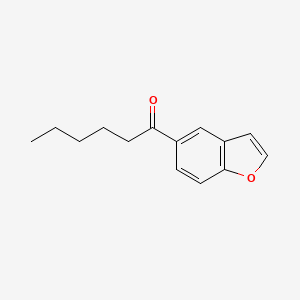 molecular formula C14H16O2 B3049125 1-(1-苯并呋喃-5-基)己基-1-酮 CAS No. 1951439-58-9