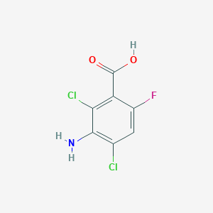 molecular formula C7H4Cl2FNO2 B3049127 3-Amino-2,4-dichloro-6-fluorobenzoic acid CAS No. 1951439-67-0