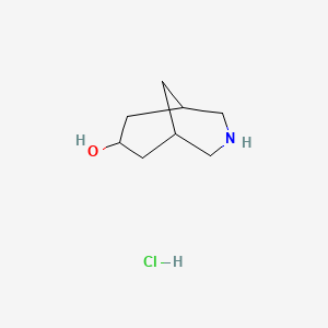 molecular formula C8H16ClNO B3049132 3-氮杂双环[3.3.1]壬烷-7-醇盐酸盐 CAS No. 1951440-87-1