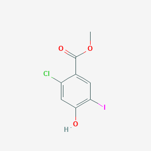 molecular formula C8H6ClIO3 B3049139 Methyl 2-chloro-4-hydroxy-5-iodobenzoate CAS No. 195250-54-5