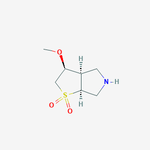 (3S,3aR,6aS)-3-methoxy-hexahydro-2H-1lambda6-thieno[2,3-c]pyrrole-1,1-dione