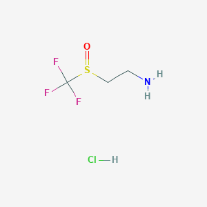 molecular formula C3H7ClF3NOS B3049148 2-Trifluoromethanesulfinylethan-1-amine hydrochloride CAS No. 1955548-85-2
