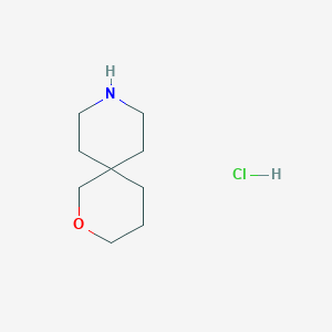 molecular formula C9H18ClNO B3049154 2-氧杂-9-氮杂螺[5.5]十一烷盐酸盐 CAS No. 1956370-88-9