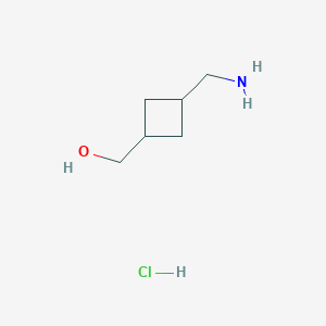 molecular formula C6H14ClNO B3049155 [3-(Aminomethyl)cyclobutyl]methanol hydrochloride CAS No. 1956385-46-8