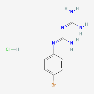 molecular formula C8H11BrClN5 B3049158 1-(p-Bromophenyl)biguanide hydrochloride CAS No. 19579-40-9