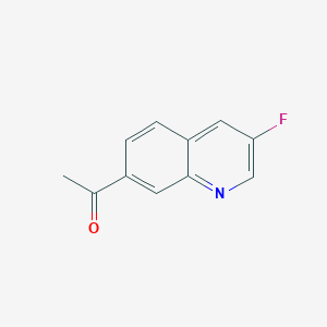 molecular formula C11H8FNO B3049160 1-(3-Fluoroquinolin-7-yl)ethanone CAS No. 1958100-78-1