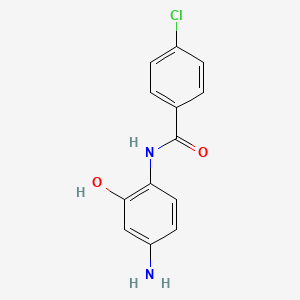 molecular formula C13H11ClN2O2 B3049172 N-(4-amino-2-hydroxyphenyl)-4-chlorobenzamide CAS No. 196394-23-7